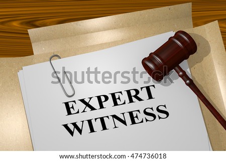 3D illustration of 'EXPERT WITNESS' title on legal document Zdjęcia stock © 