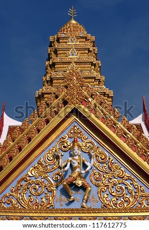 Thai temple gate. Thepleela Thai temple gate.