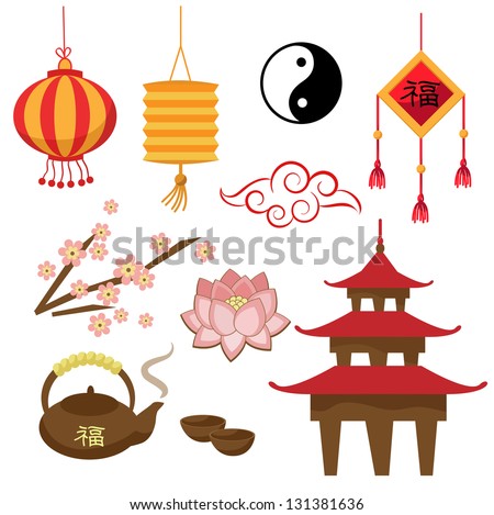 Set Of Objects - The Chinese Tradition Stock Photo 131381636 : Shutterstock