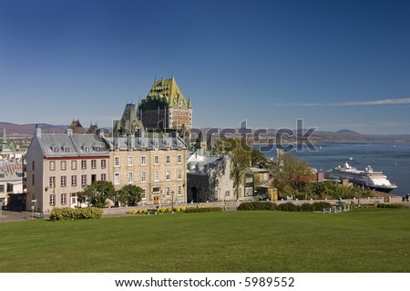 Scenic view on Château Frontenac, Quebec City, Quebec, Canada Photo stock © 