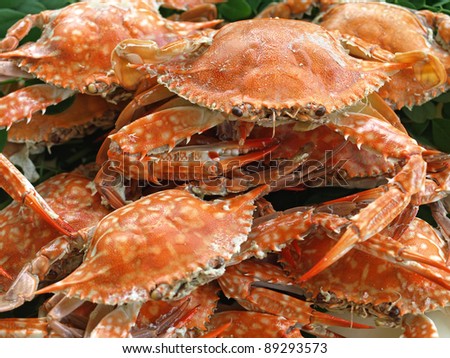 boiled crab dish