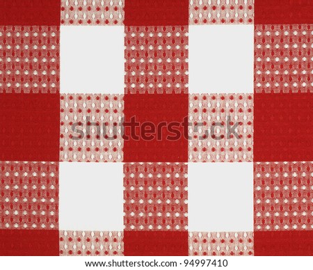 red and white square fabric design