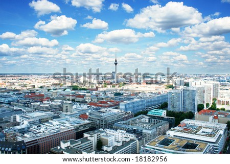 Similar – Foto Bild Wolkiger Ausblick auf Berlin vom HBF Berlin II