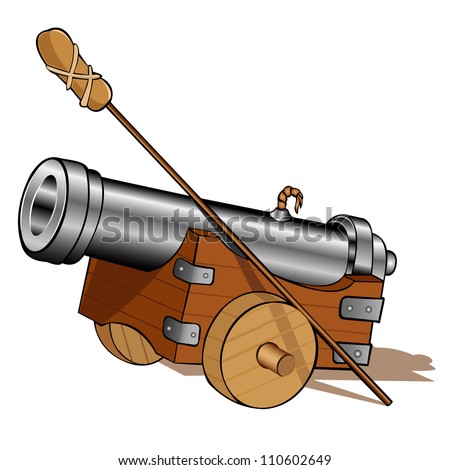 Pirate Gun Cannon Icon Isolated Stock Vector Illustration 110602649 ...