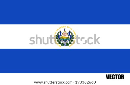 Vector flag of el salvador