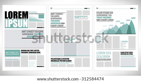 Graphical design newspaper template