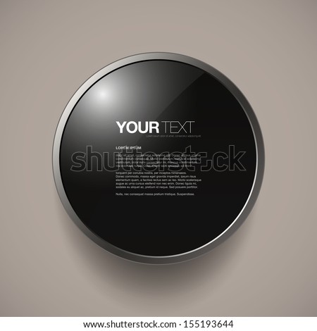 Abstract round metal frame text box design with your text Eps 10 vector illustration