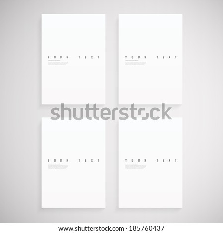 Empty A4 / A3 format paper set  Eps 10 stock vector illustration 