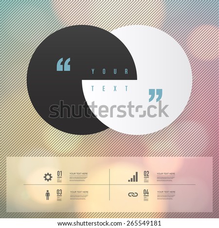 Modern infographic design with beautiful colorful bokeh background can be used for workflow layout, chart, number options, presentation, web design. Eps 10 stock vector illustration 