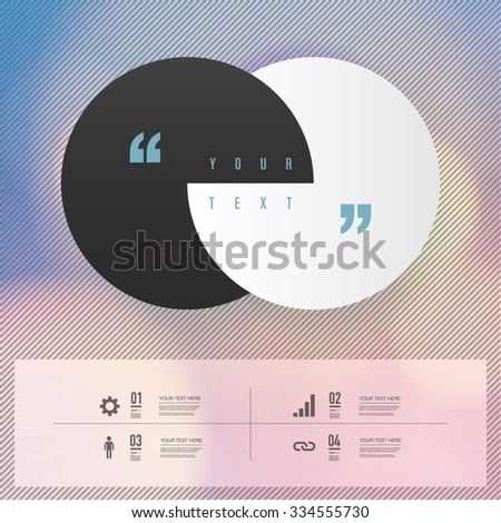 Modern infographic design with bokeh lights and stripes background can be used for workflow layout, chart, number options, presentation, web design. Eps 10 stock vector illustration 