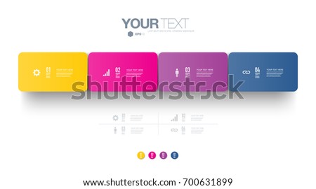 Infographic design 3d boxes on simple background with numbers and text 
Eps 10 stock vector illustration 