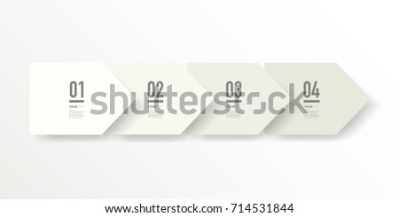 Abstract minimal arrows design with numbers and your text. Eps 10 stock vector illustration 
