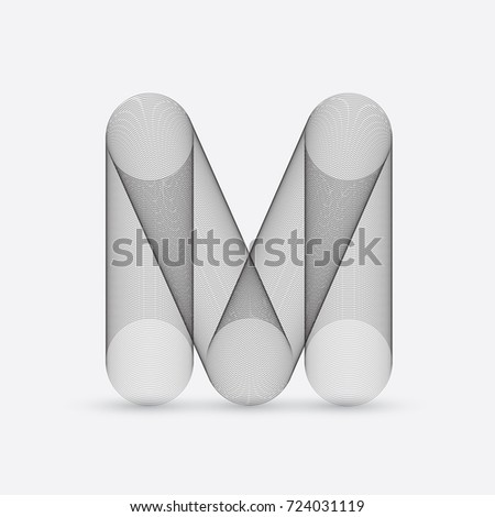 Abstract wire frame M letter design.  Eps 10 stock vector illustration  Photo stock © 