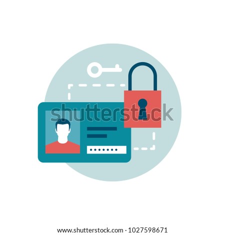 Keep your information and passwords private online, cyber security icon