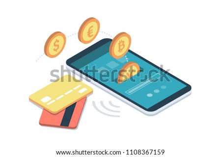 Safe and easy e-payments on smartphone using financial apps and international currencies: a user is receiving money on his smartphone