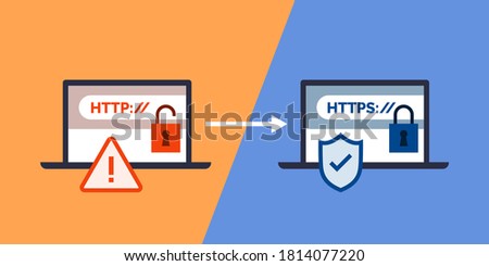 HTTP and HTTPS protocols, safe web surfing and data encryption