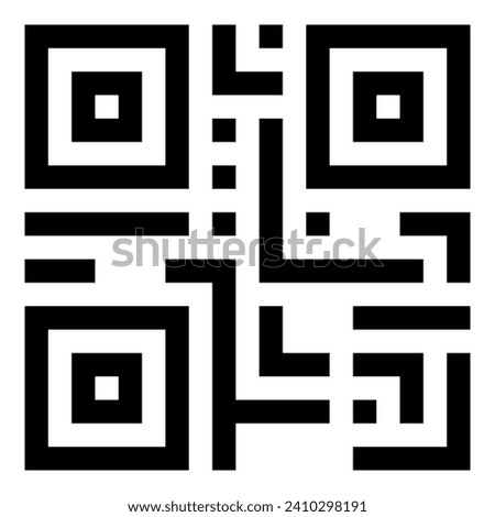 Sample QR code scanning isolated vector icon