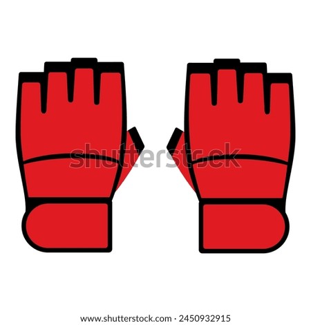 Mixed martial arts equipment: sparring gloves icon