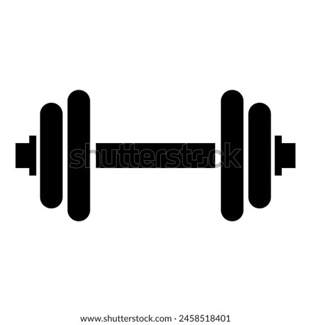 Barbells, weightlifting, sport and exercise isolated icon