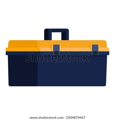 Professional plastic toolbox, repair service concept, isolated