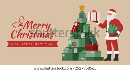 Similar – Image, Stock Photo Man transporting Christmas tree on bicycle