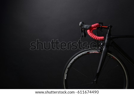 Similar – Image, Stock Photo Bicycle handlebars in front of skyline in the evening light