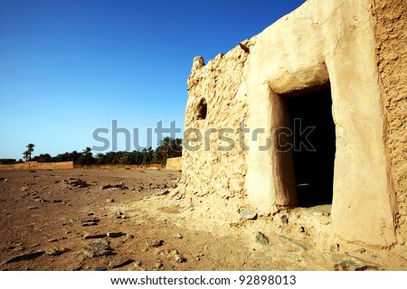 Berber house in Sahara Desert, Africa