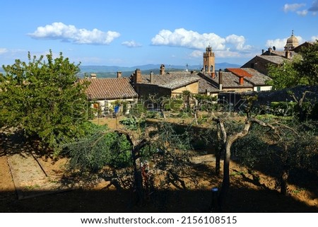 Scenic view from Montalcino village in Tuscany, Italy, Europe Foto d'archivio © 