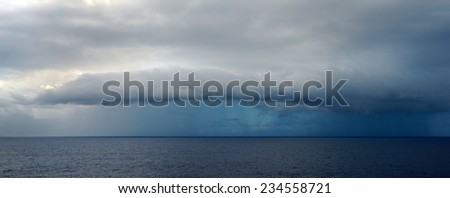 Stormy clouds over the ocean