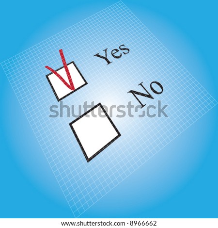 Your choice - checking a box. Vector illustration