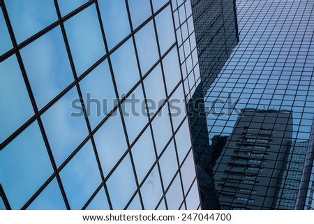 Commercial building closeup