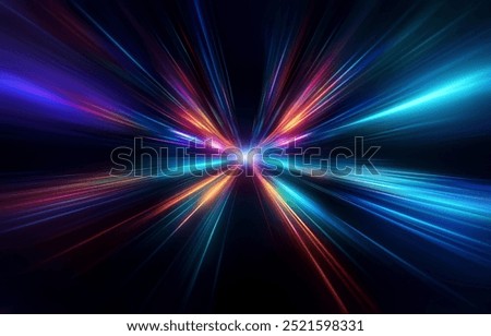 Image, Stock Photo Intense image of neon lights in a fair