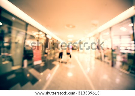 Shopping in Seoul city street - blurred for background