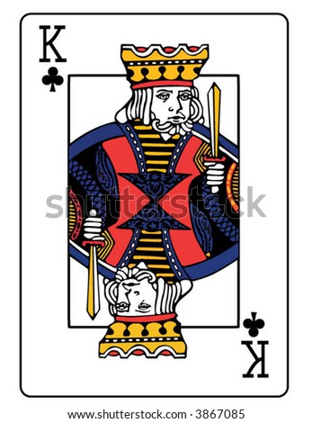 King Of Clubs Playing Card Illustration/Vector - 3867085 : Shutterstock