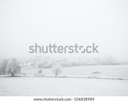 Winter landscape, Sweden.