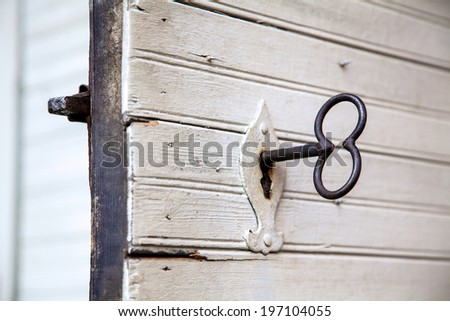 Old key in door, Sweden