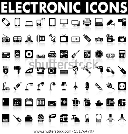  Electronic Devices and Home Appliances Icons