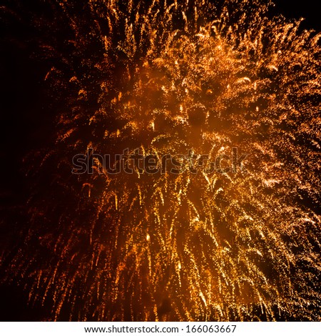colorful fireworks against night background for new year celebration