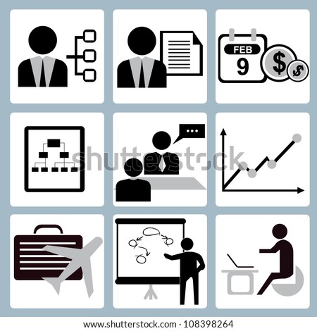 Vector Set Of Organization, Human Resource, Project Management Icon Set ...