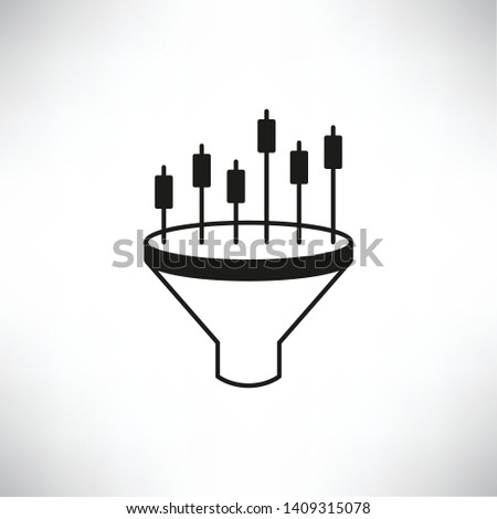 graph char and funnel icon