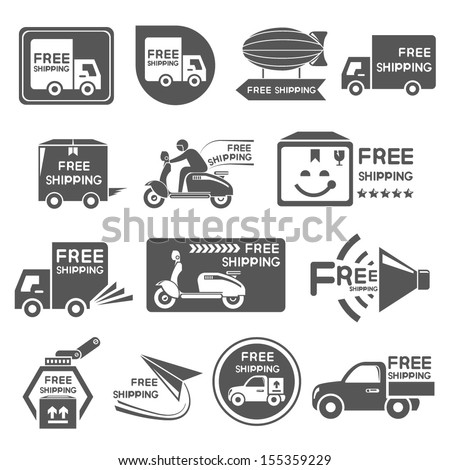 free shipping icons set