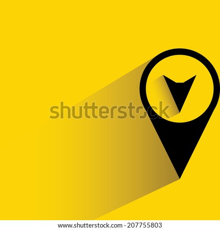 map pin, navigation button