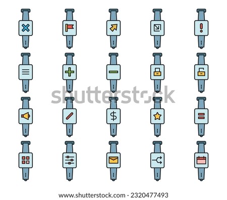 smartwatch and user interface icons set
