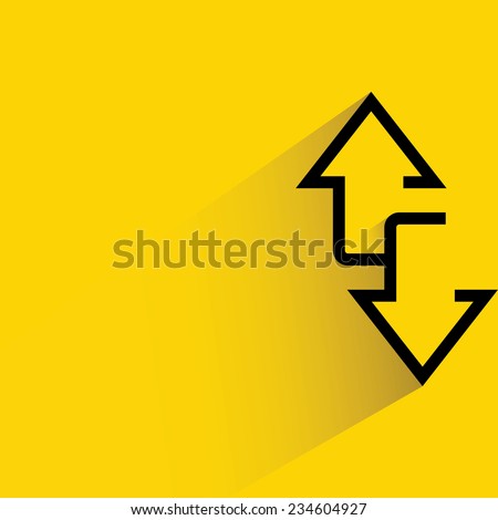 two way arrows, up and down directions 