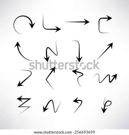 vector hand draw arrows