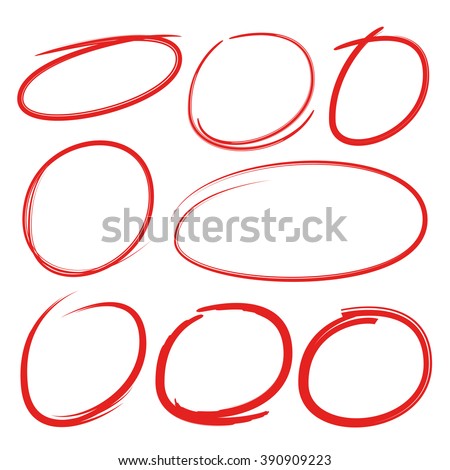 highlight circle, red circle marker set