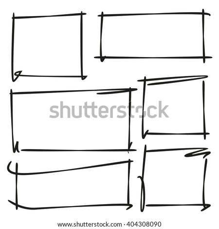 hand drawn rectangle frames