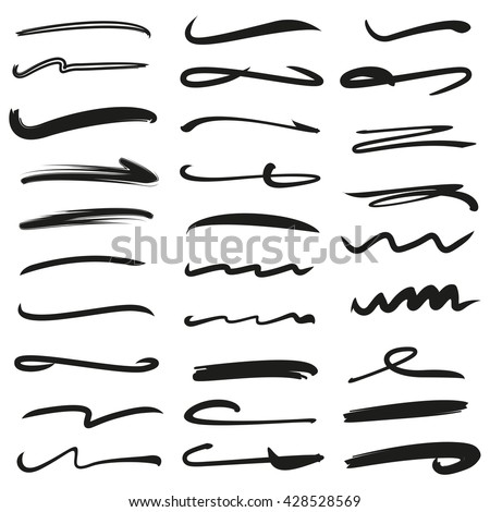 font handwriting underline Marker. free Royalty Stroke Handwritten Underline