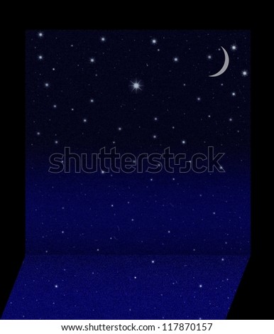 Window looking out to space or night  starry sky