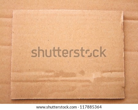 Corrugated cardboard on white background